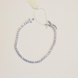 Pulseira Cravejada Fechamento Lateral Duplo