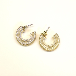 Argola Com Cravejamento Interno e Externo