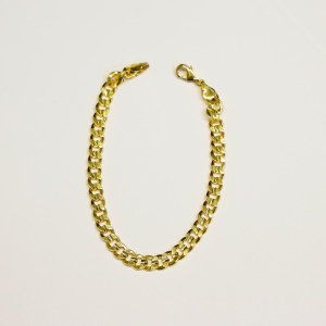 Pulseira Masculina Elos Juntos Abotoador Simples