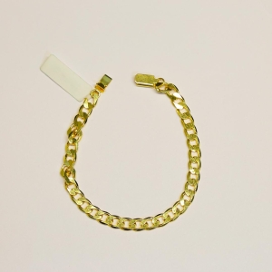 Pulseira Masculina Elos Juntos e Abotoador Duplo