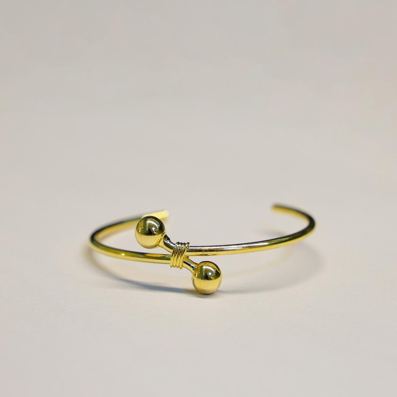 Bracelete Duas Bolas Entrelaçadas